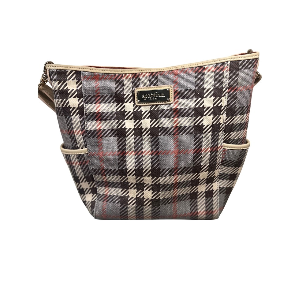 Spartina 449 Daufuskie Island Plaid Canvas Satchel Shoulder Bag‎ Purse
